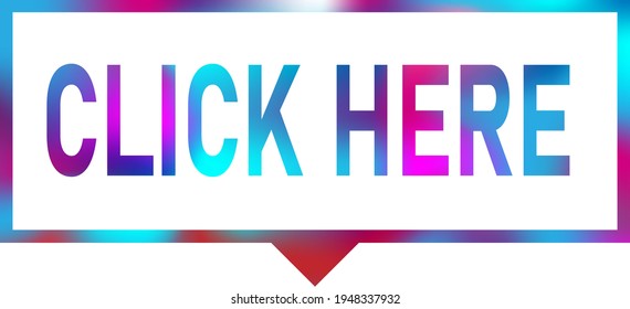 click here neon colors square price tag speech bubble