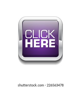 Click Here Purple Vector Icon Button
