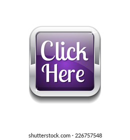Click Here Purple Vector Icon Button
