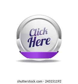 Click Here Purple Vector Icon Button