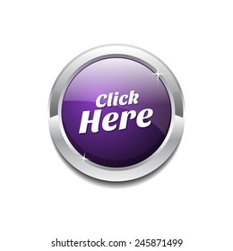 Click Here Purple Vector Icon Button