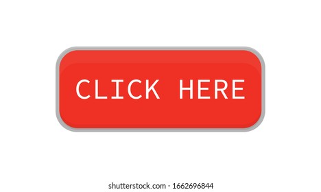 Click Here Red Button On Flat Stock Vector (Royalty Free) 1662696844 ...