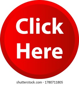Click Here Red Round Button Vector
