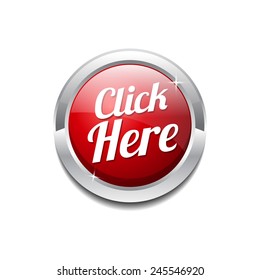 Click Here Red Vector Icon Button Stock Vector (Royalty Free) 245546920 ...