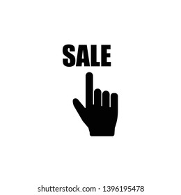 Click Here Sale Icon vector. Mobile concept and web design 