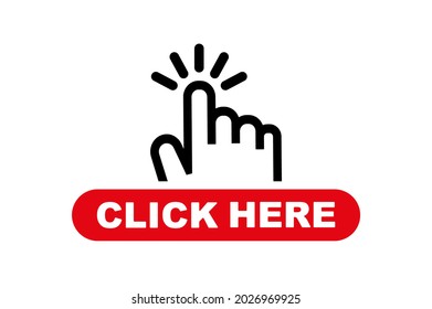 click here sign on white background