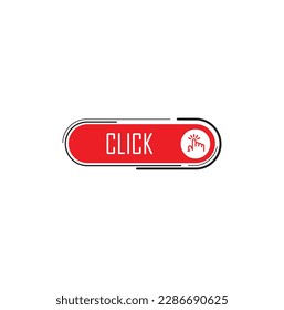 Click here sign on white background