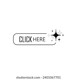 Click here sign on white background