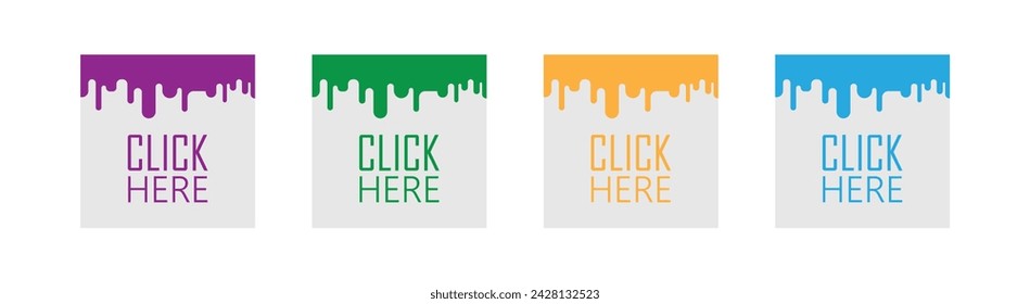 Click here sign on white background