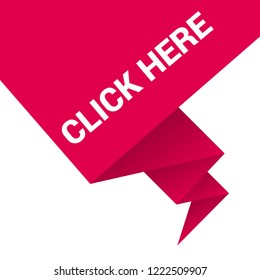 click here sign,label. click here speech bubble. features tag sign,banner