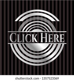 Click Here silver badge or emblem