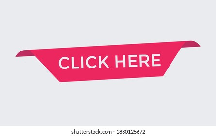 click here text button label banner. click here signs icons. click here  