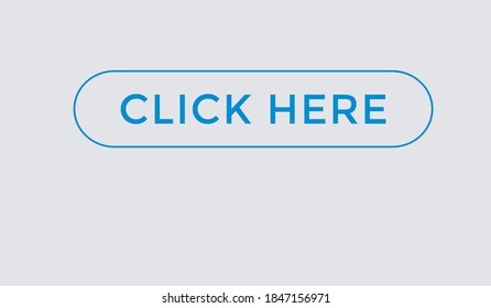 click here text web button. label sign icon click here. text button click here
