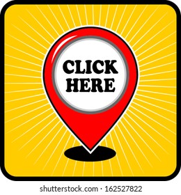  Click Here , Vector Illustration