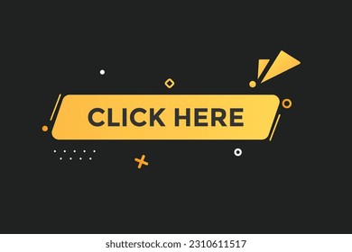haga clic aquí vectores, signo, nivel de discurso de burbuja haga clic aquí
