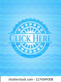 Click Here water wave emblem.