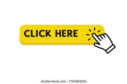 Hand Clicking Icon On Click Button Stock Vector (Royalty Free ...