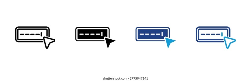 Click Here Web icon with multiple style collection