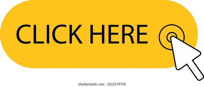 click here yellow button icon