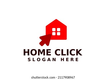 Click home Logo Template Design Vector, Emblem, Design Concept, Creative Symbol, Icon