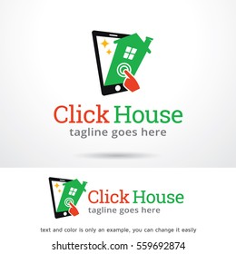 Click House Logo Template Design Vector or Icon