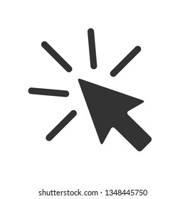 Click icon arrow mouse on white background. Vector Illustration .