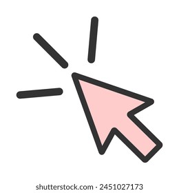 Hacer clic icono ratón de flecha, Web cursor de Botón. Ilustración vectorial de diseño digital .