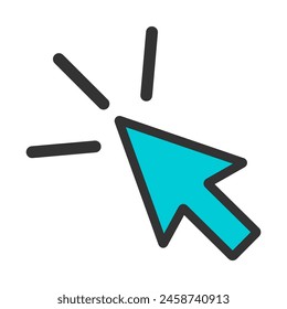 Click icon arrow mouse, web button cursor. Digital design vector illustration .