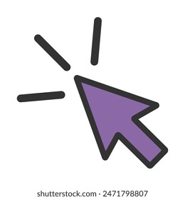 Hacer clic icono ratón de flecha, Web cursor de Botón. Ilustración vectorial de diseño digital .