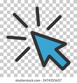 Click icon arrow mouse, web button cursor. Digital design vector illustration .