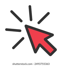 Click icon arrow mouse, web button cursor. Digital design vector illustration .