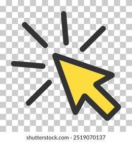 Click icon arrow mouse, web button cursor. Digital design vector illustration .