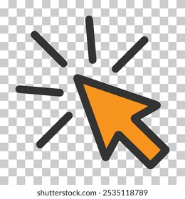 Click icon arrow mouse, web button cursor. Digital design vector illustration .