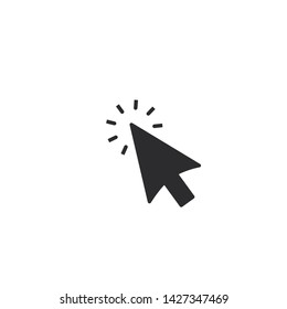 Click icon, Click arrow vector sign in trendy flat style isolated on white background.