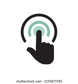 Haga clic en el icono negro.Símbolo del ratón.Ilustración vectorial 