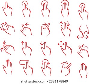 Click icon Classic line Vectors and symbols 