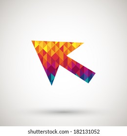 click icon with colorful diamond