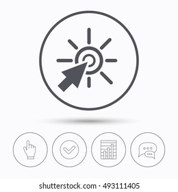 Click icon. Computer mouse cursor sign.