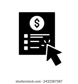 Click icon to create an invoice or bill
