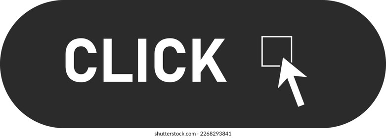 Click icon, cursor icon black vector