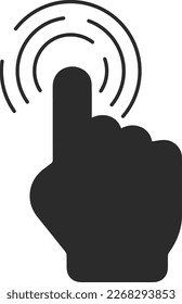 Click icon, cursor icon black vector