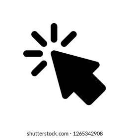 click icon, cursor clicking icon, vector on white background editable eps10