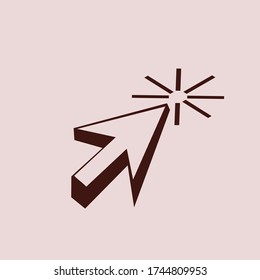 click icon, cursor clicking icon vector.Vector symbol in trendy flat style.