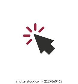 Click icon. Cursor sign. Clicking Arrow, Mouse Cursor Symbol. Vector illustration.