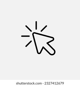 Haga clic en el icono. Vector de símbolo de cursor. 