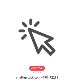 Click Icon, Cursor Vector, Touch Symbol.