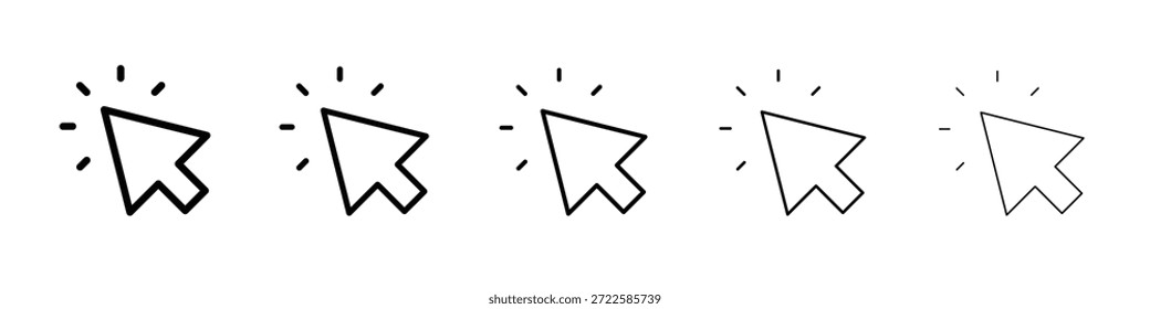 Hacer clic icono de diseño, logotipo, App, interfaz de usuario. Ilustración vectorial, EPS