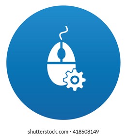 Click icon design on blue background,vector