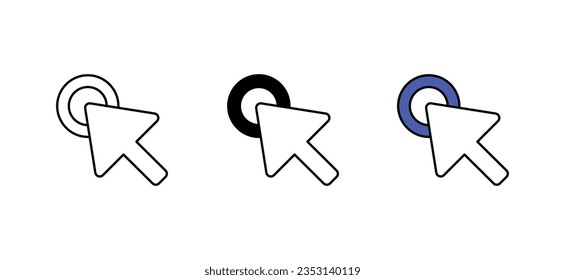 Click icon design with white background stock illustration
