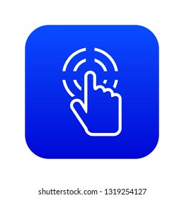 Click icon digital blue for any design isolated on white vector illustration